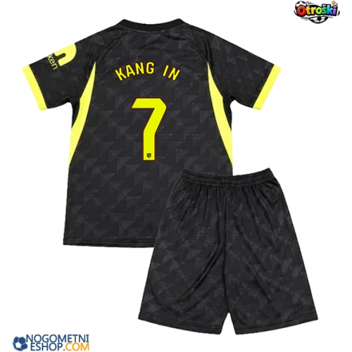 Otroški Nogometni dresi Atletico Madrid Lee Kang-in #7 Gostujoči 2026-27 Kratek Rokav (+ Kratke hlače)